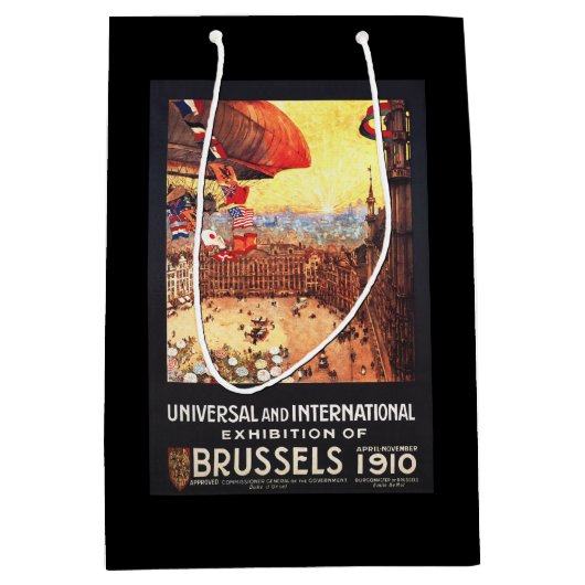 Lebaudy Luftschiff mit Weltflaggen an der Mittlere Geschenktüte (Vorderseite)