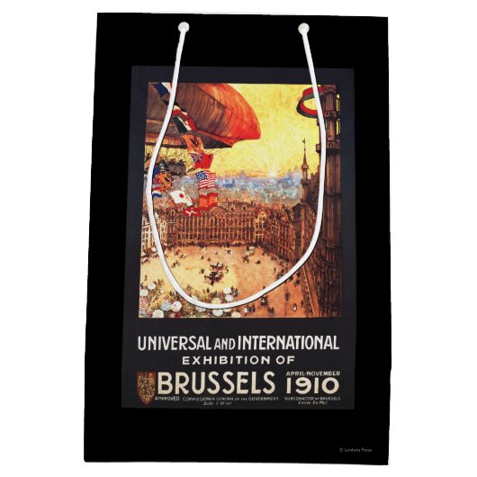 Lebaudy Luftschiff mit Weltflaggen an der Mittlere Geschenktüte (Rückseite)