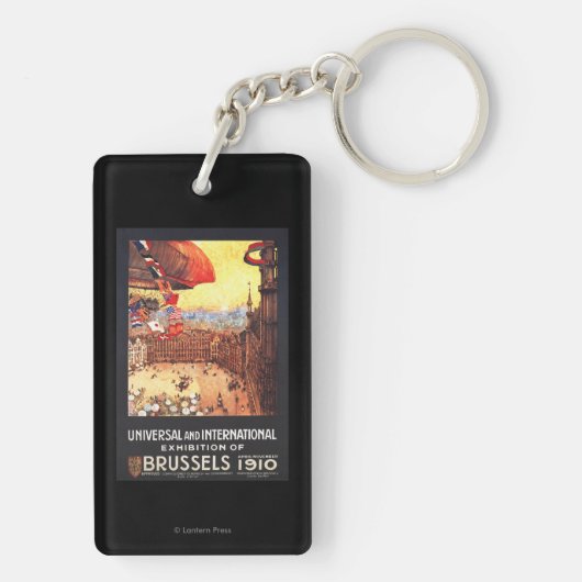 Lebaudy Luftschiff mit Weltflaggen an der Schlüsselanhänger (Rückseite)