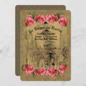 LeBazarDuMaroc Gold - Einladungskarte, Lesezeichen Einladung (Vorne/Hinten)