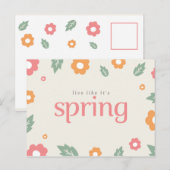 Lebe, als wäre es Frühling Postkarte (Vorne/Hinten)