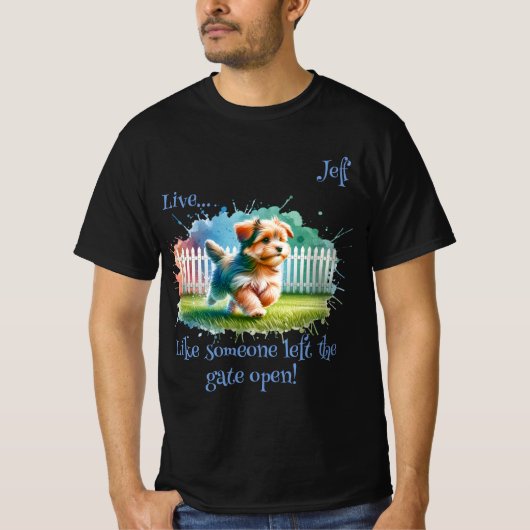 "Lebe..." Anpassbare Männer T-Shirt (Vorderseite)