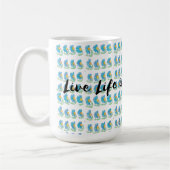 Lebe das Leben in voller Blüte Kaffeetasse (Links)
