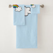 Lebe das Leben in voller Farbigkeit Regenbogen Badhandtuch Set (Insitu)