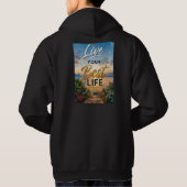 Lebe dein bestes Leben Hoodie (Rückseite)