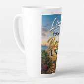 Lebe dein bestes Leben Milchtasse (Linke Ecke)