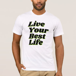 Lebe dein bestes Leben Tee | Typografie Text Ansic