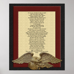 "Lebe dein Leben", Chef Tecumseh mit Goldadler Poster