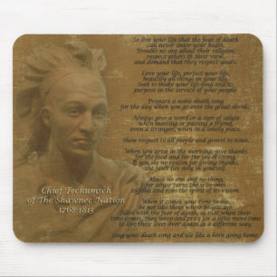 "Lebe dein Leben" Chef Tecumseh Mousepad