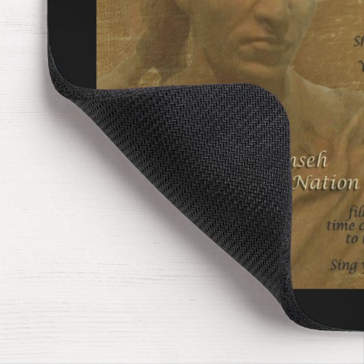 "Lebe dein Leben" Chef Tecumseh Mousepad (Ecke)