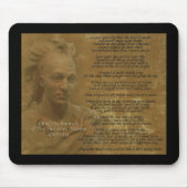 "Lebe dein Leben" Chef Tecumseh Mousepad (Vorne)