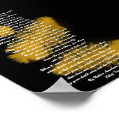 "Lebe dein Leben" Goldene Federn, Chief Tecumseh Poster (Ecke)