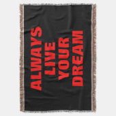 Lebe deinen Traum immer Motivierend Decke (Vorderseite Vertikal)