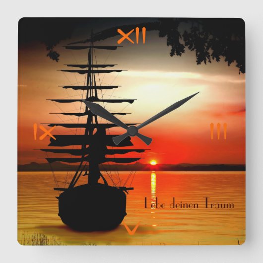 Lebe deinen Traum Uhr (Vorderseite)