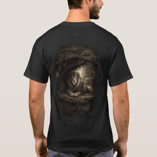Lebe Es, Fühle Es Löwe Grafik T-Shirt (Rückseite)