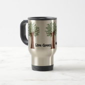 Lebe grün, geh grün reisebecher (Vorderseite Links)