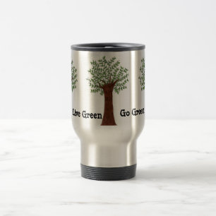 Lebe grün, geh grün reisebecher
