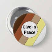 Lebe in Frieden - Rassische Harmonie Button (Vorne & Hinten)