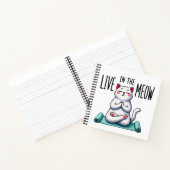 "Lebe in the Meow" Funny Cat Lover Notizblock (Innenseite)