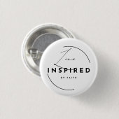 Lebe inspiriert vom Glauben Minimalistischer Chris Button (Vorne & Hinten)