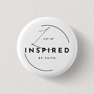 Lebe inspiriert vom Glauben Minimalistischer Chris Button