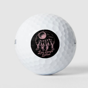 Lebe Lach Lesbische Waschbär Lesbisch LGBTQ Stolz  Golfball