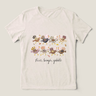 Lebe, lache, gluckere Truthahn-T-Shirt Tri-Blend Shirt