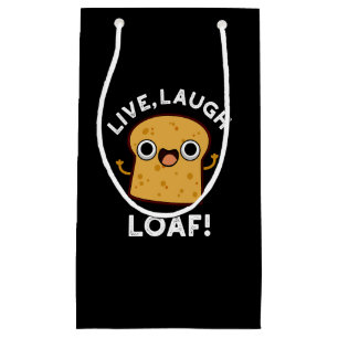 Lebe Lache Laib Lustiger Brot-Wortwitz Dunkler Hin Kleine Geschenktüte