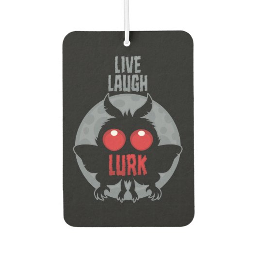 Lebe Lache Lauer Mothman Kryptid Autolufterfrischer (Vorderseite)