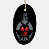 Lebe Lache Lauere Mothman Kryptid Keramik Ornament (Rechts)