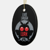 Lebe Lache Lauere Mothman Kryptid Keramik Ornament (Links)