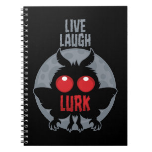 Lebe Lache Lauere Mothman Kryptid Notizblock