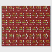 Lebe Lache Liebe Geschenkpapier (Flach)