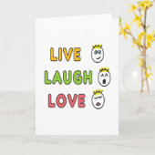 Lebe Lache Liebe Karte (Gelbe Blume)
