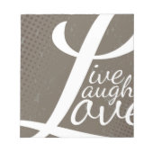 LEBE LACHE LIEBE NOTIZBLOCK (Vorderseite)