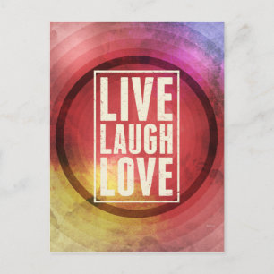 Lebe Lache Liebe Postkarte