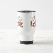 Lebe, Lache, Liebe Rustikale Blumenbuchstaben Reisebecher (Mittel)