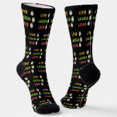 Lebe Lache Liebe Socken (Gewinkelt)