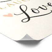 Lebe Lache Liebe Typografie Poster (Ecke)