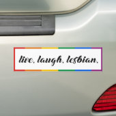 Lebe. Lachen. Lesbian. Autoaufkleber (Auf Auto)