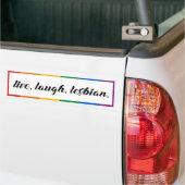 Lebe. Lachen. Lesbian. Autoaufkleber (Auf Lkw)