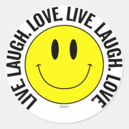 Lebe. Lachen. Liebe. Smilie Sticker