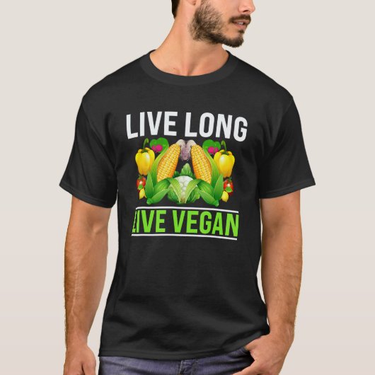 Lebe lang, lebe vegan T-Shirt (Vorderseite)