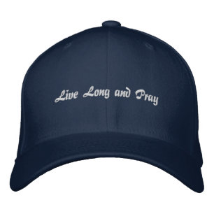 Lebe lang und bete bestickte baseballkappe