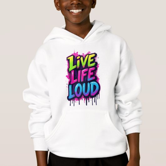 Lebe Leben Laut Hoodie (Vorderseite)