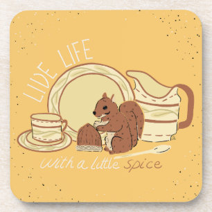 Lebe Lebendig mit Spice Coasters Getränkeuntersetzer