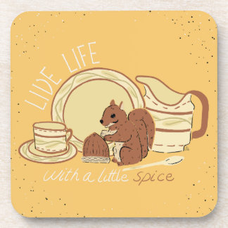 Lebe Lebendig mit Spice Coasters Getränkeuntersetzer