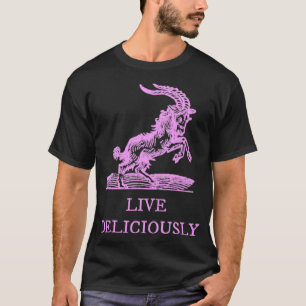 Lebe lecker in Rosa T-Shirt