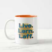 Lebe. Lern. Laff. GFX-06 Zweifarbige Tasse (Links)