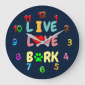 lebe liebe bellen große wanduhr (Vorderseite)